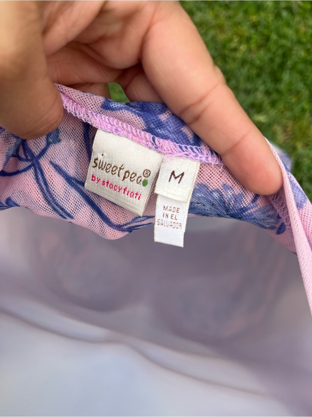 Sweet Pea Pink Scoop Neck Floral Cap Sleeve Top - Picture 5 of 6